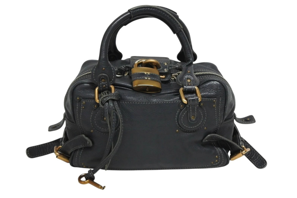 Chloe Paddington Hobo Handbag Black Leather